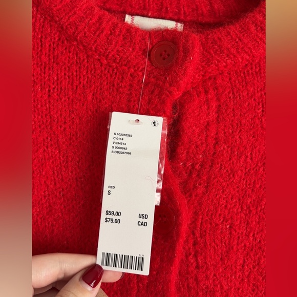 New, BDG Red Cardigan - Picture 10 of 11